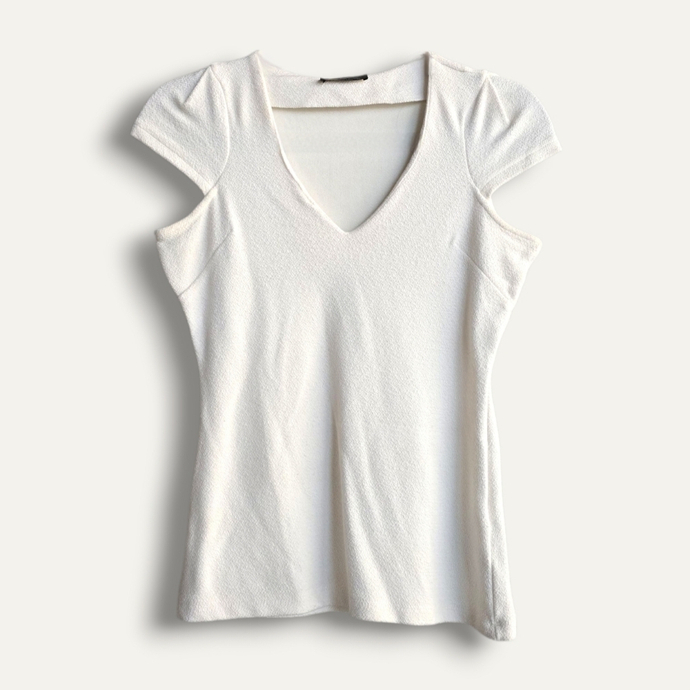 Zara Collection Cap Sleeve Top - Cream (XS/S)